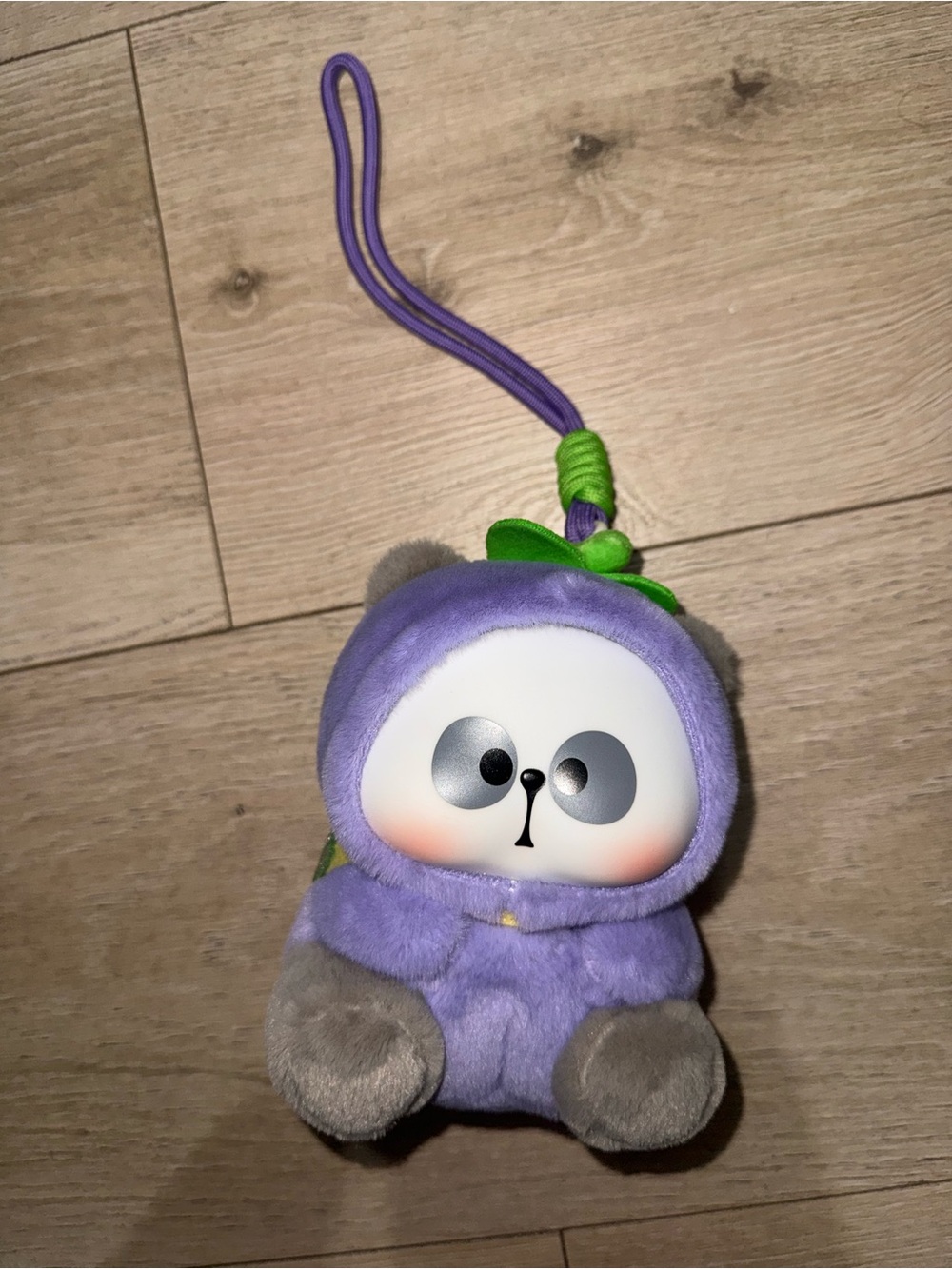 Mr. Pa Panda The Escaped Vegetable Series Eggplant Vinyl Plush Keychain
